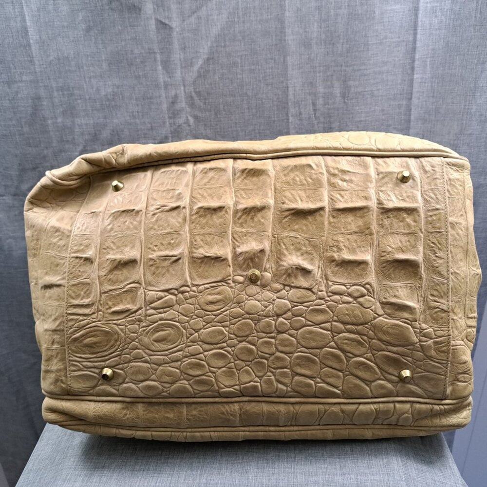 Tangaroa Venezia VINTAGE Italian Leather Crocodile Duffel Travel Bag - Picture 4 of 16